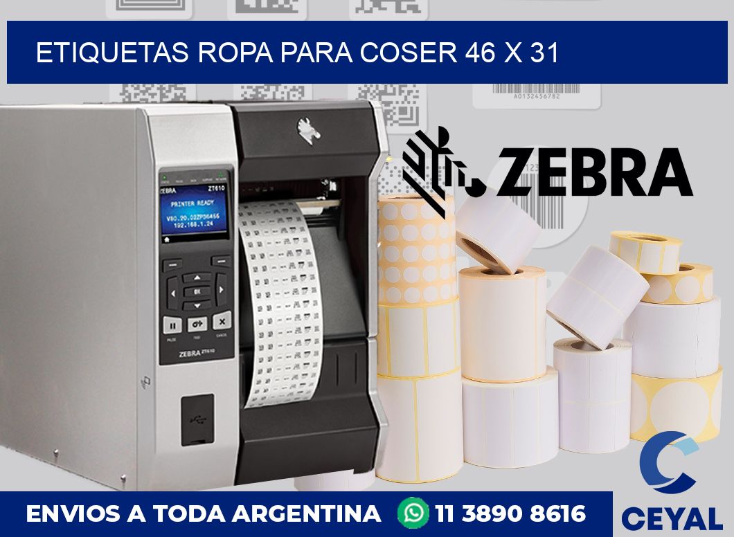 Etiquetas ropa para coser 46 x 31
