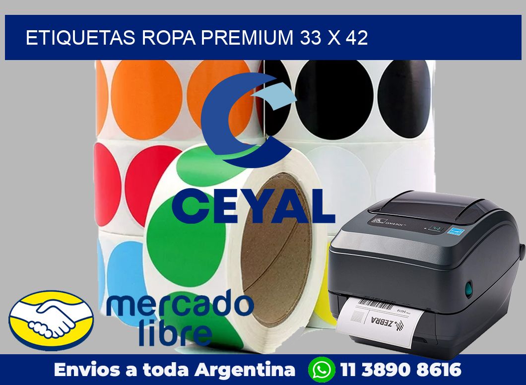 Etiquetas ropa premium 33 x 42