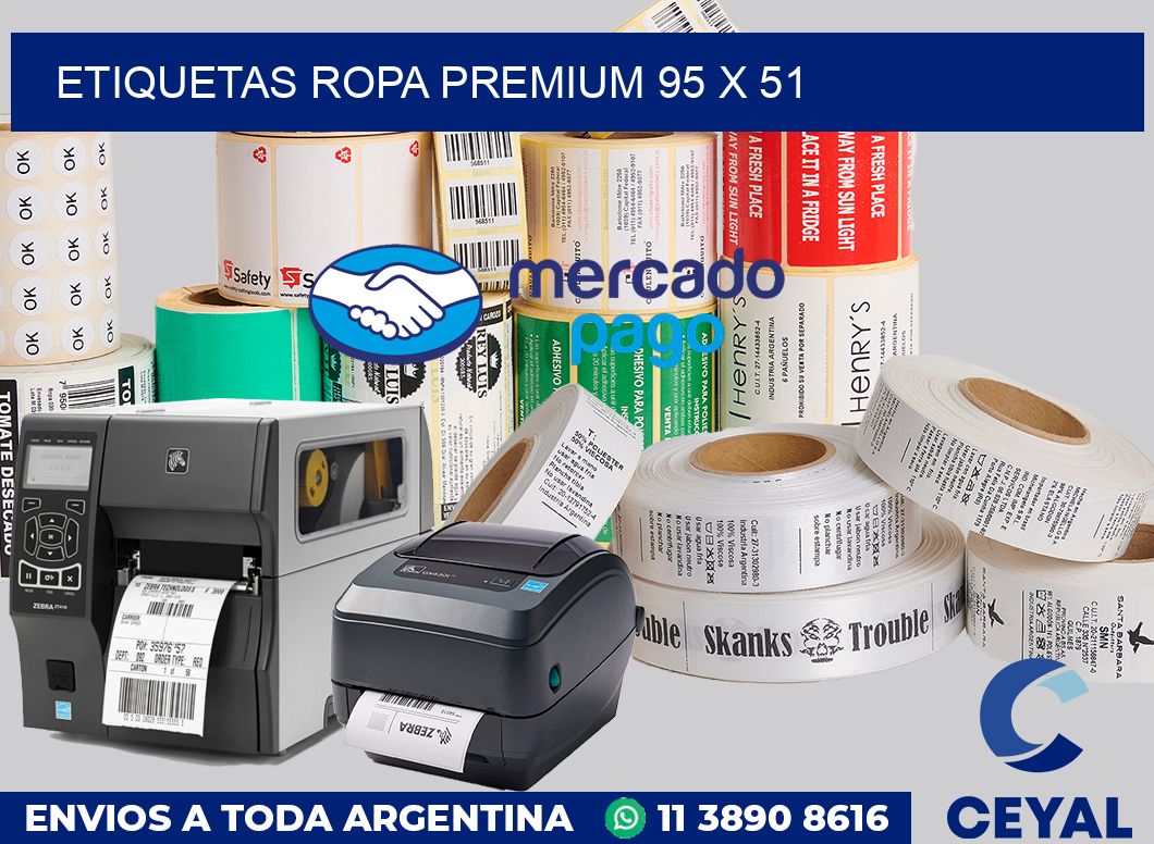 Etiquetas ropa premium 95 x 51