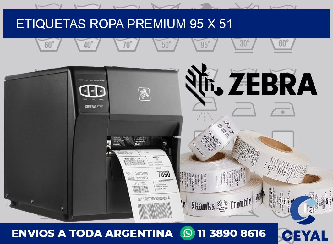 Etiquetas ropa premium 95 x 51