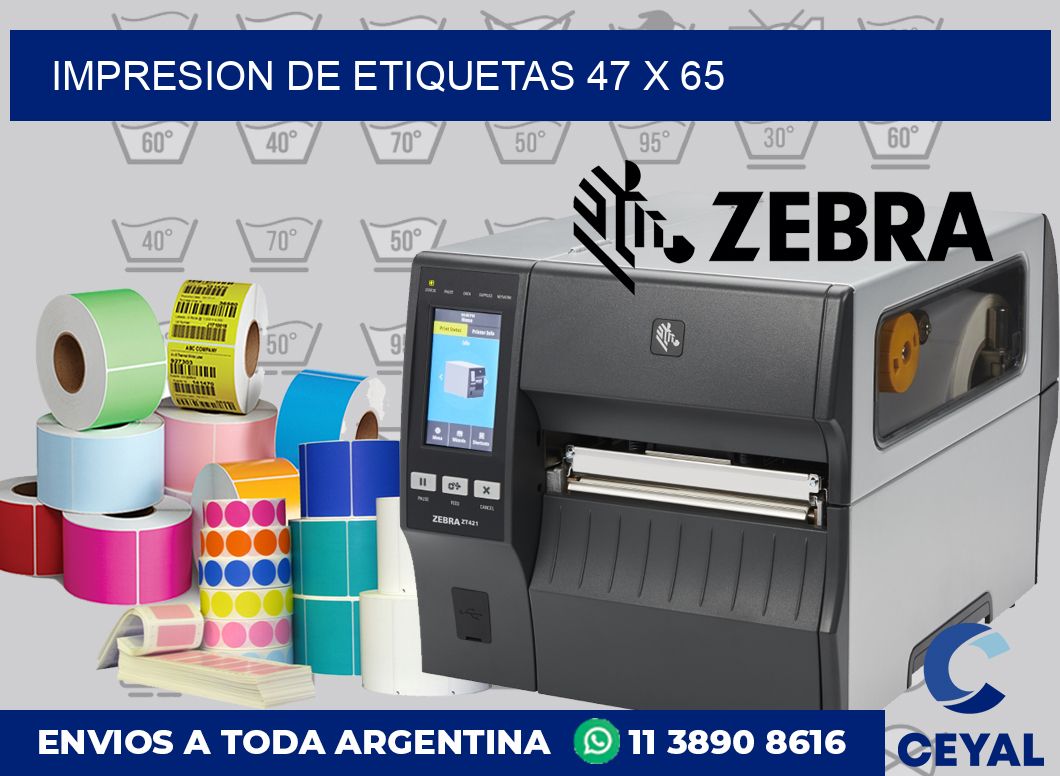 Impresion de etiquetas 47 x 65