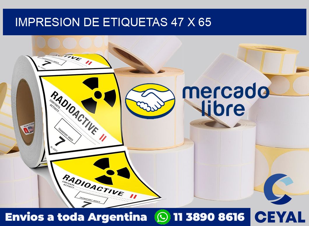 Impresion de etiquetas 47 x 65