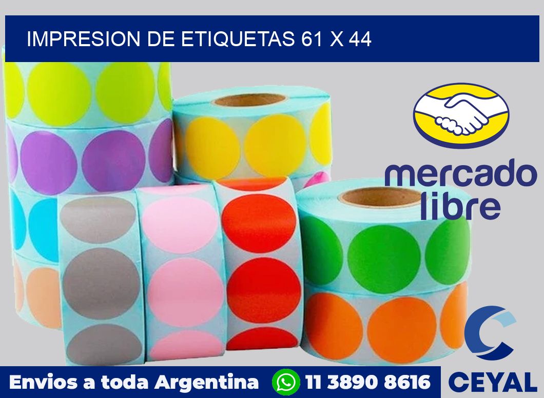Impresion de etiquetas 61 x 44