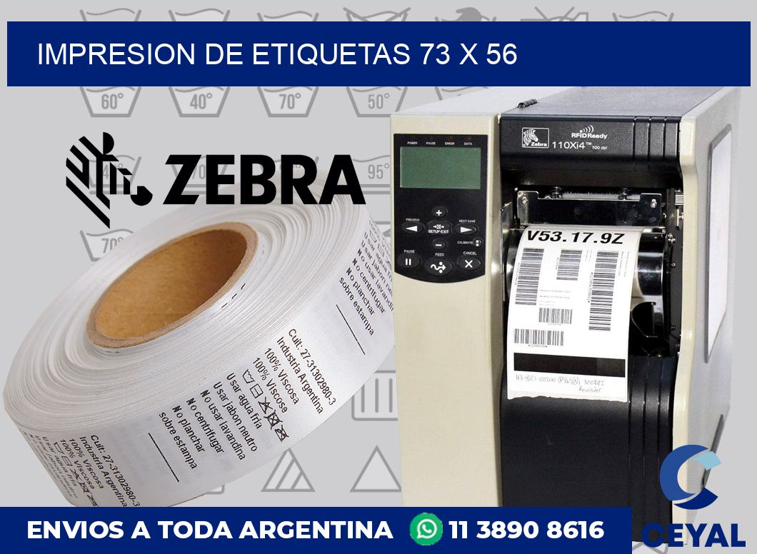 Impresion de etiquetas 73 x 56