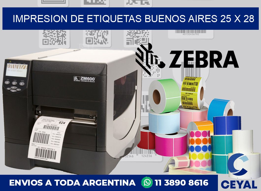 Impresion de etiquetas Buenos Aires 25 x 28