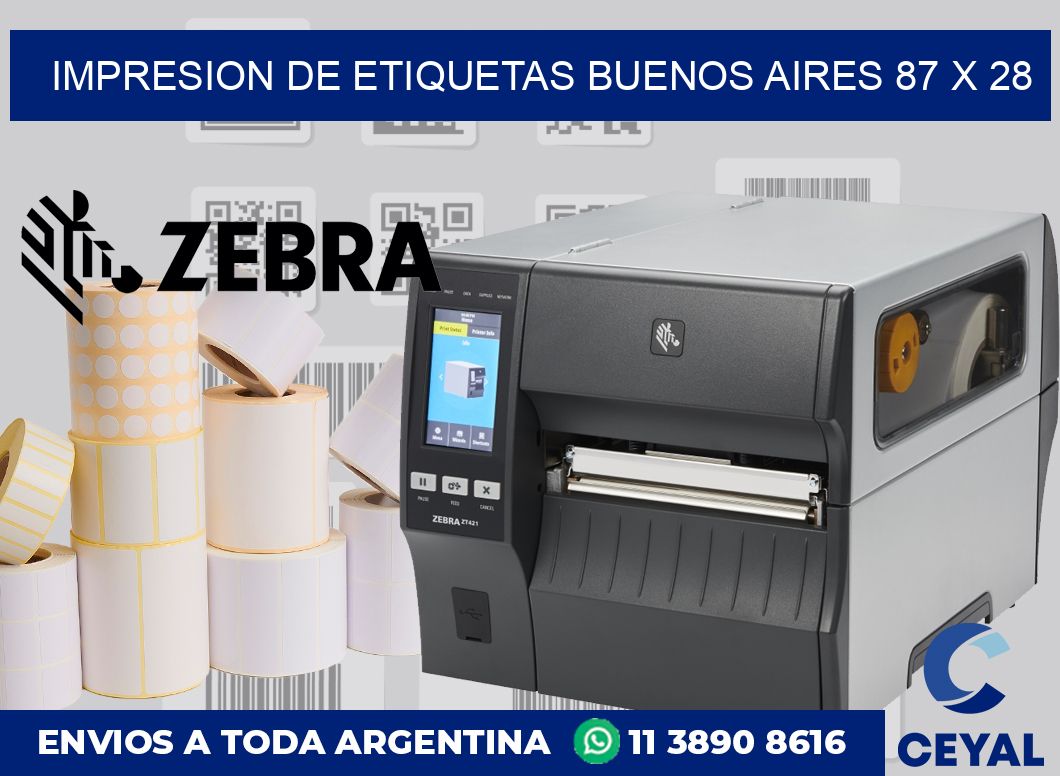 Impresion de etiquetas Buenos Aires 87 x 28