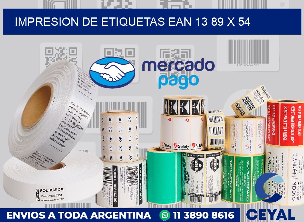 Impresion de etiquetas EAN 13 89 x 54