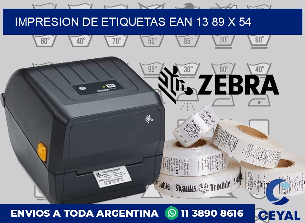 Impresion de etiquetas EAN 13 89 x 54