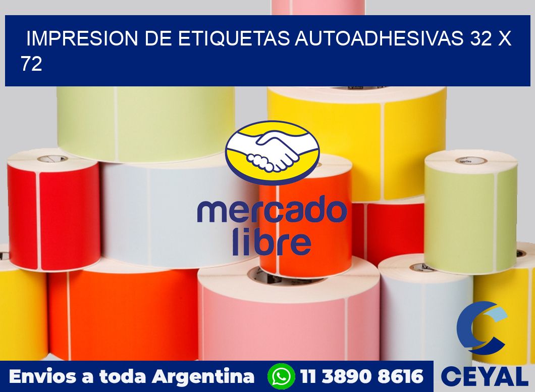 Impresion de etiquetas autoadhesivas 32 x 72