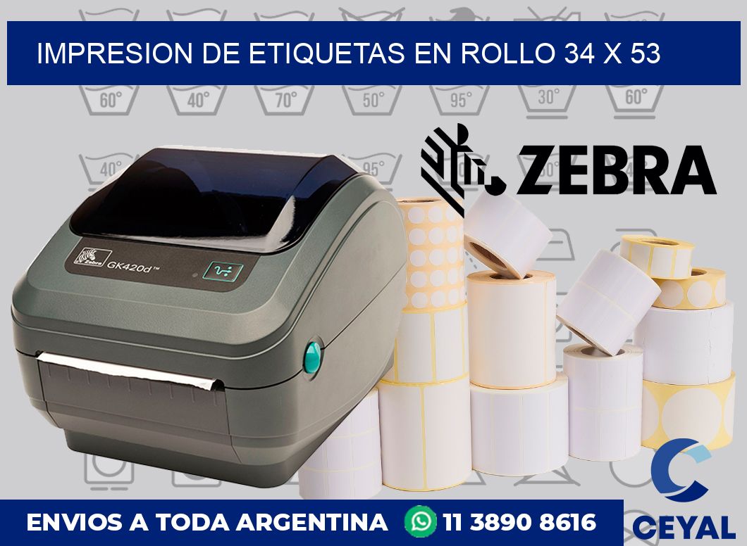 Impresion de etiquetas en rollo 34 x 53