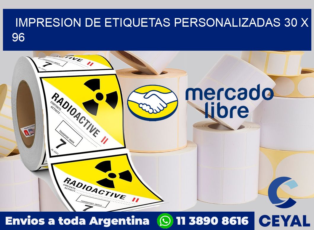 Impresion de etiquetas personalizadas 30 x 96