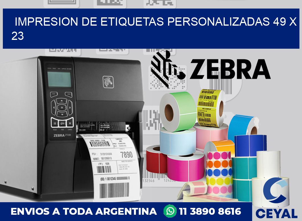 Impresion de etiquetas personalizadas 49 x 23