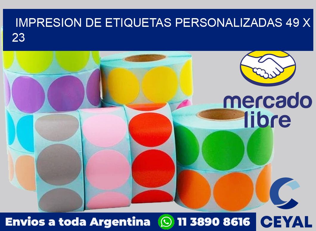 Impresion de etiquetas personalizadas 49 x 23