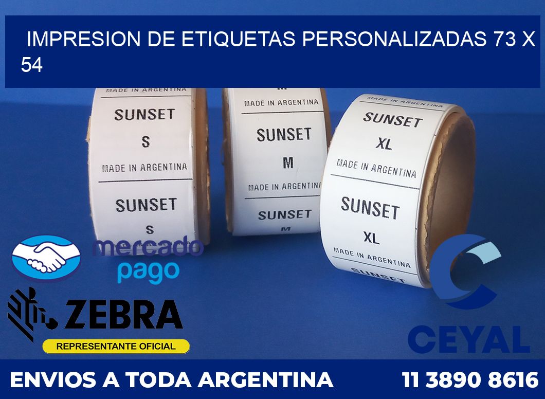 Impresion de etiquetas personalizadas 73 x 54