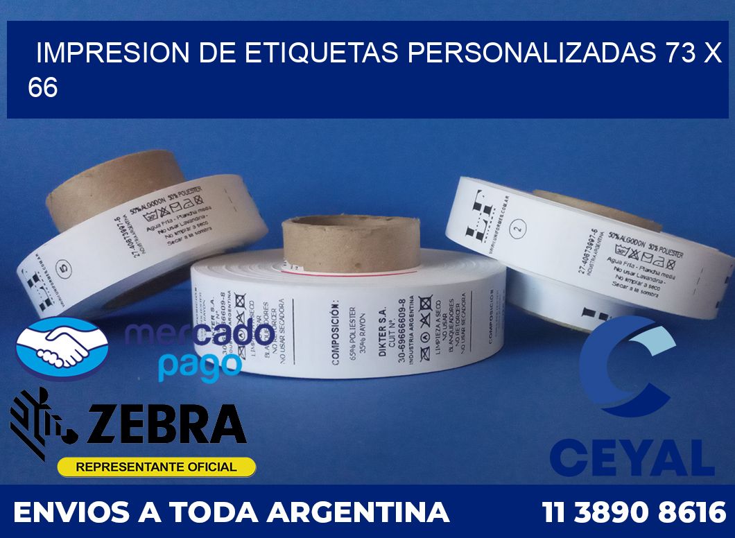 Impresion de etiquetas personalizadas 73 x 66