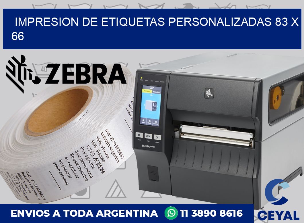 Impresion de etiquetas personalizadas 83 x 66