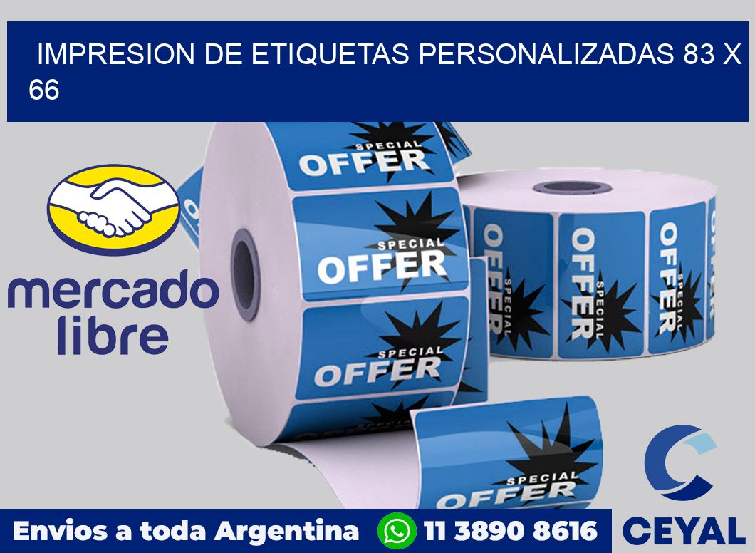 Impresion de etiquetas personalizadas 83 x 66