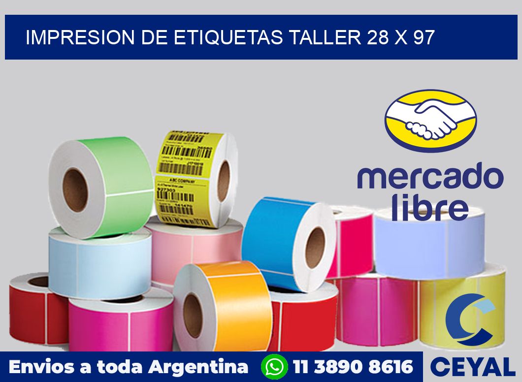 Impresion de etiquetas taller 28 x 97