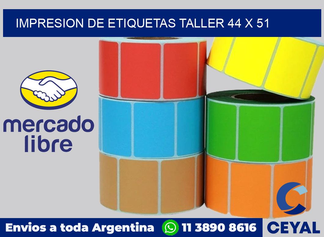 Impresion de etiquetas taller 44 x 51