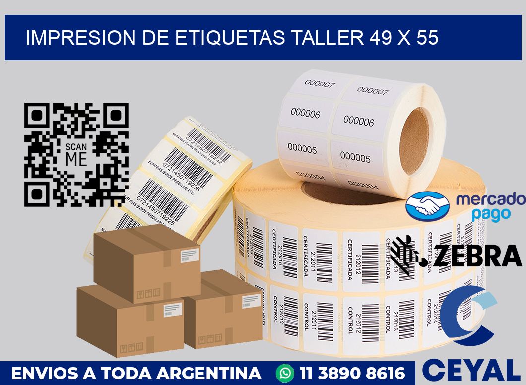 Impresion de etiquetas taller 49 x 55
