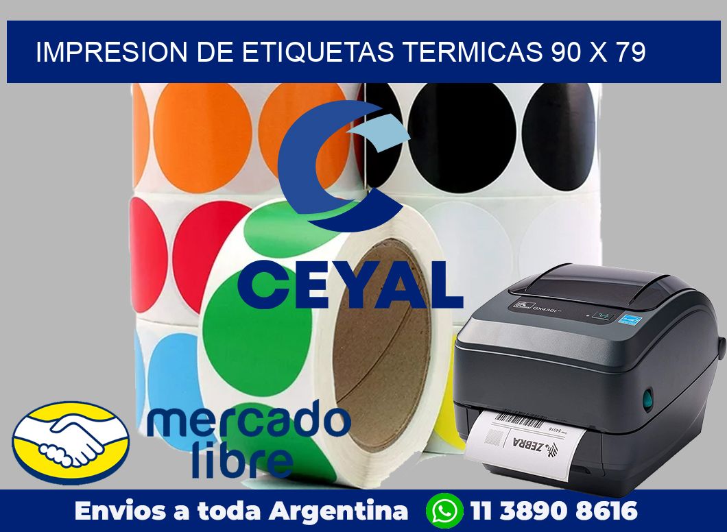 Impresion de etiquetas termicas 90 x 79