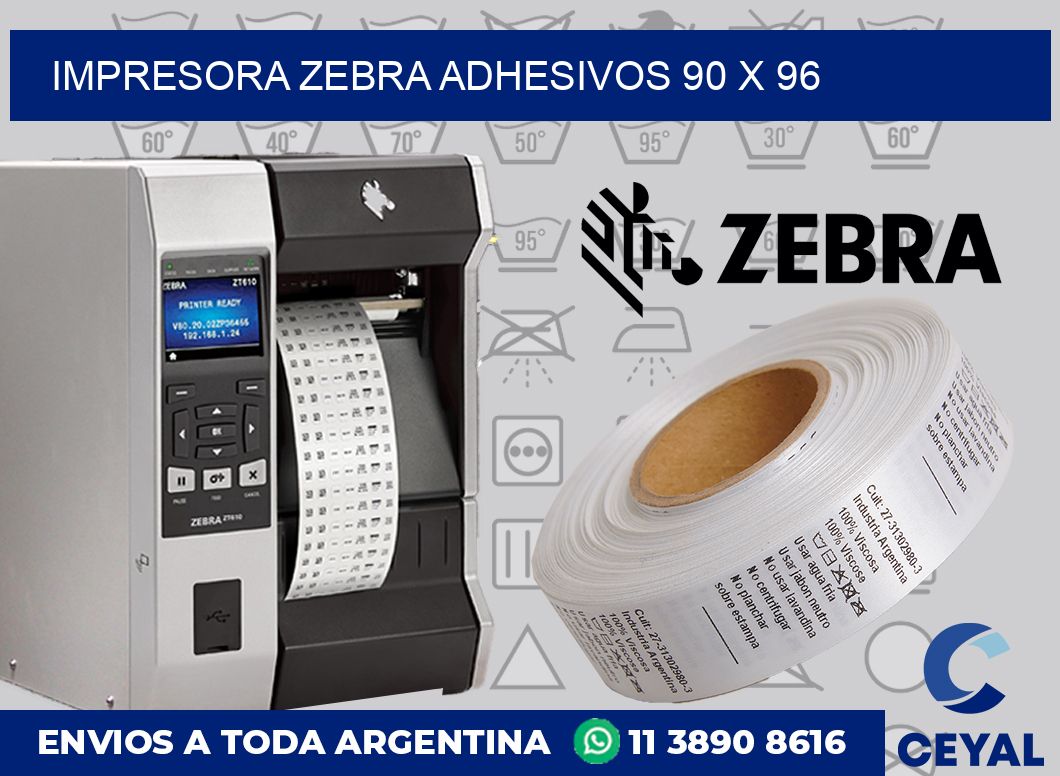 Impresora Zebra adhesivos 90 x 96