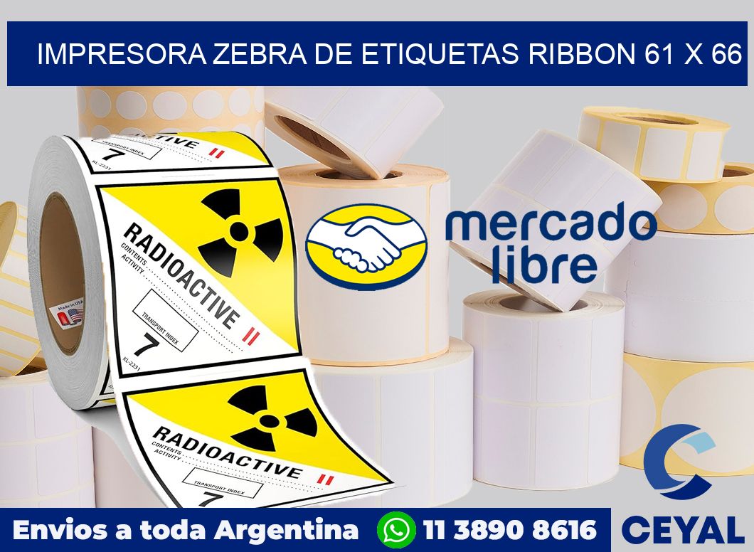 Impresora Zebra de etiquetas ribbon 61 x 66