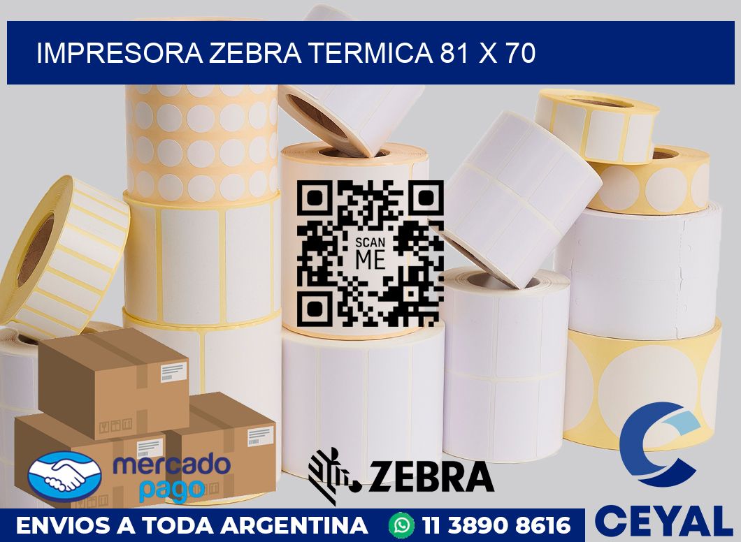 Impresora Zebra termica 81 x 70