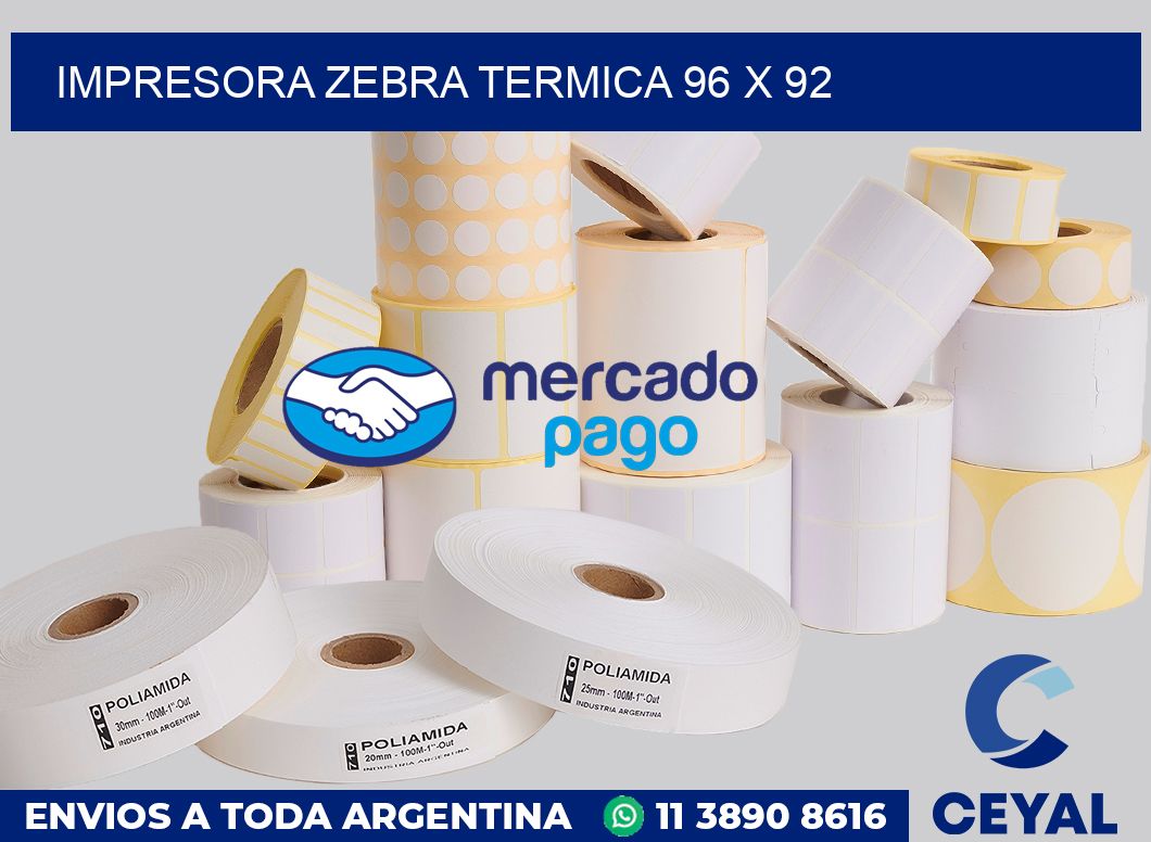 Impresora Zebra termica 96 x 92