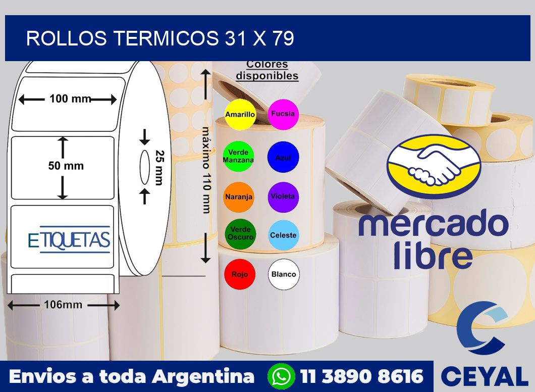 Rollos termicos 31 x 79