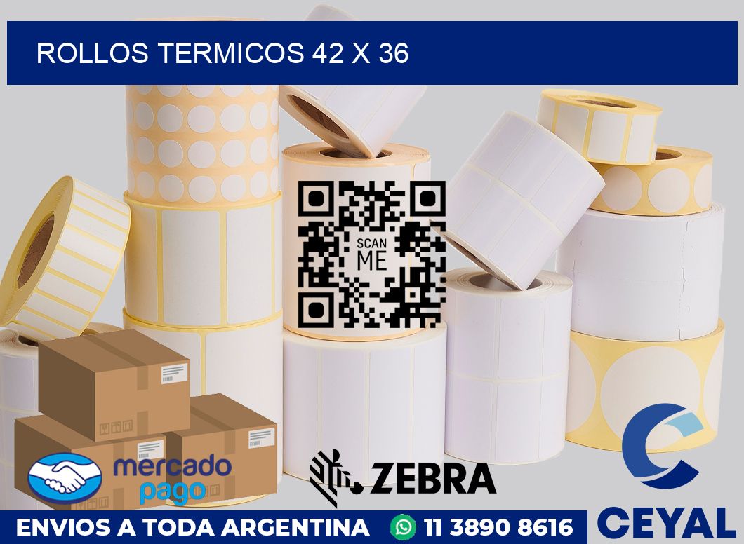 Rollos termicos 42 x 36