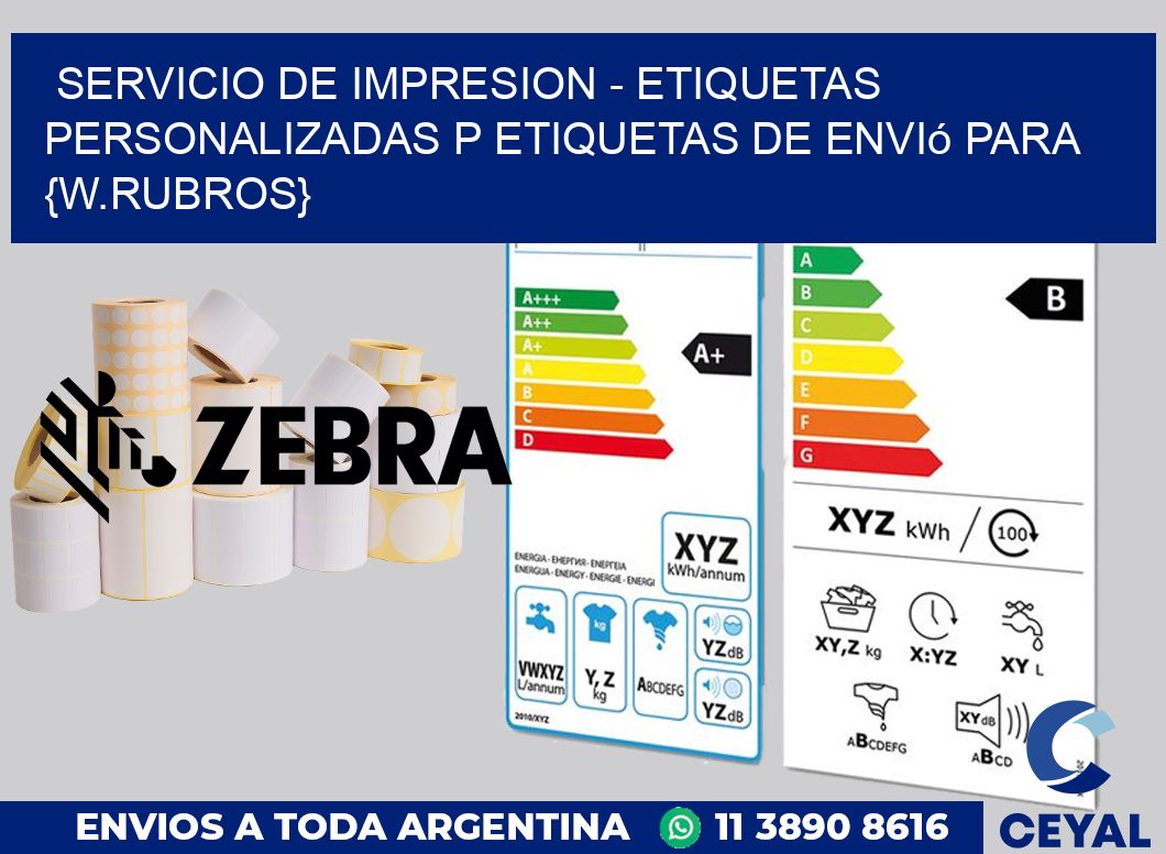 Servicio de impresion - Etiquetas personalizadas p Etiquetas de envió para Fabricas de fundas