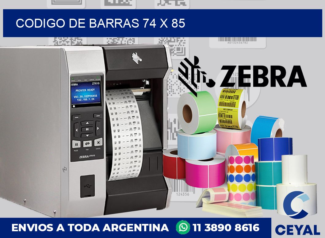 codigo de barras 74 x 85
