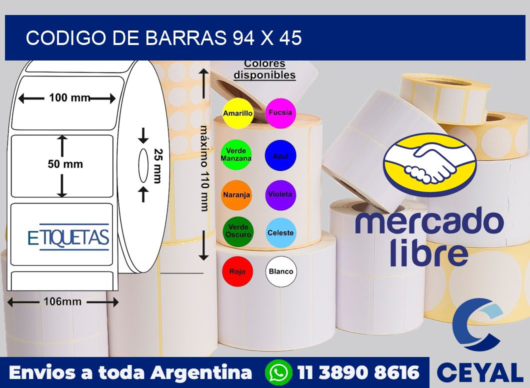 codigo de barras 94 x 45