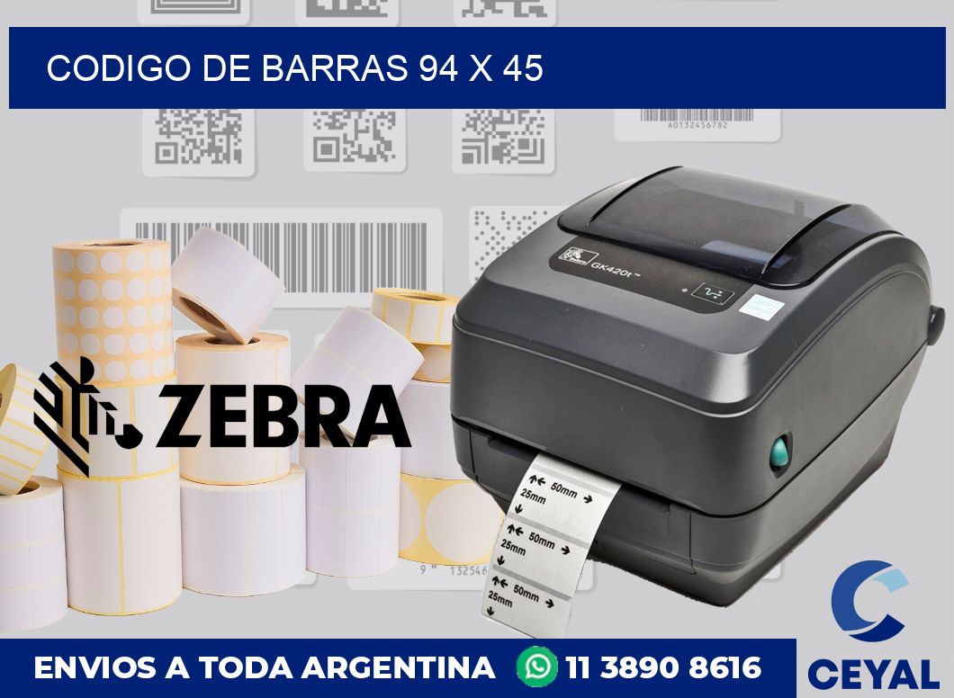 codigo de barras 94 x 45