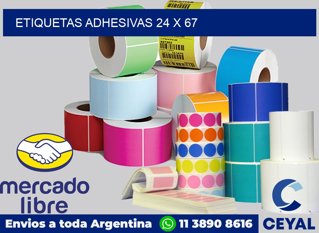 etiquetas adhesivas 24 x 67