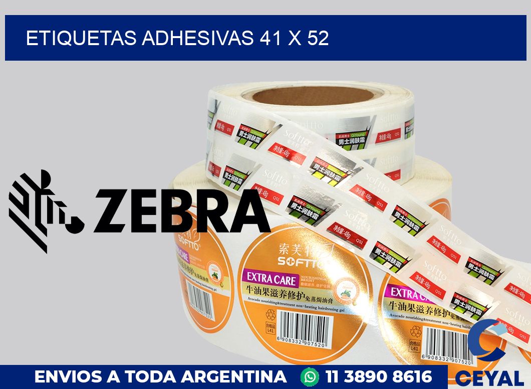 etiquetas adhesivas 41 x 52