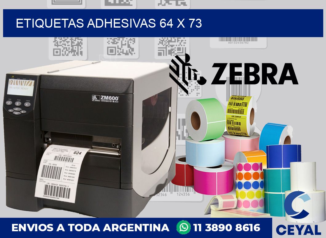 etiquetas adhesivas 64 x 73