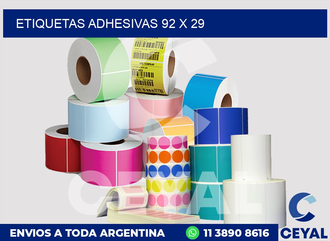 etiquetas adhesivas 92 x 29