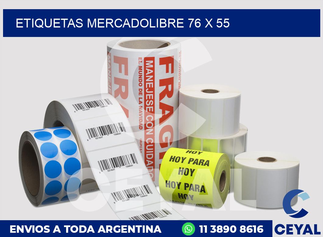 etiquetas mercadolibre 76 x 55
