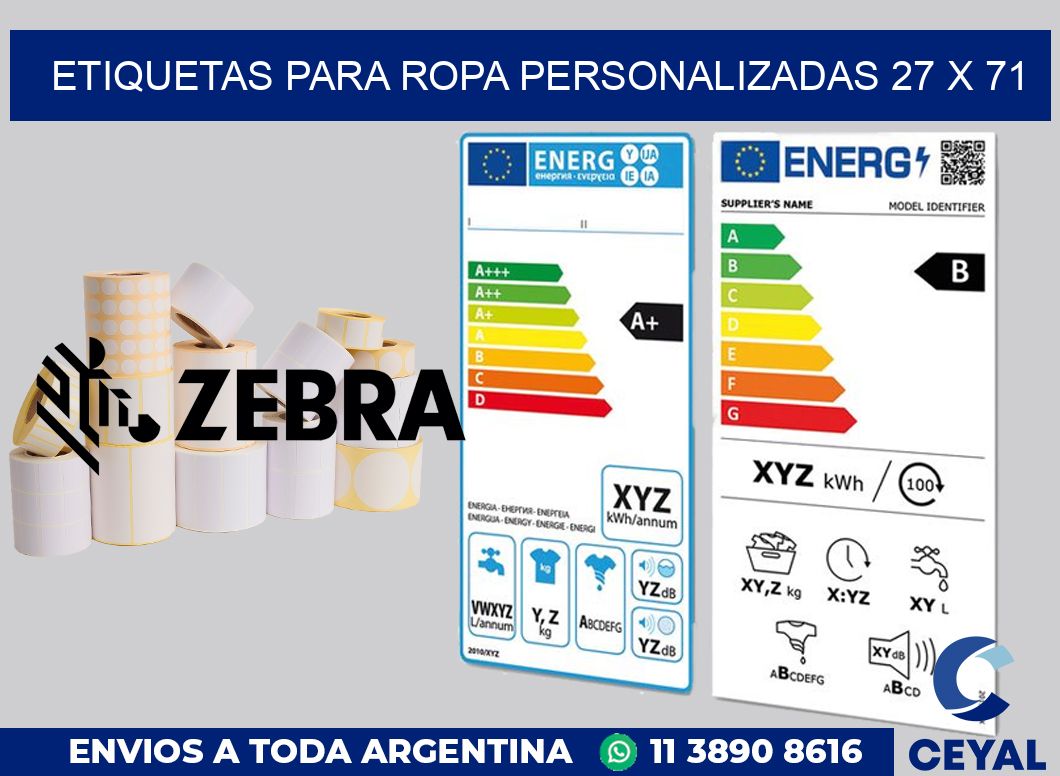 etiquetas para ropa personalizadas 27 x 71