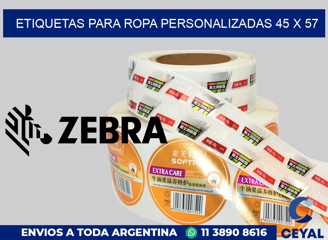 etiquetas para ropa personalizadas 45 x 57