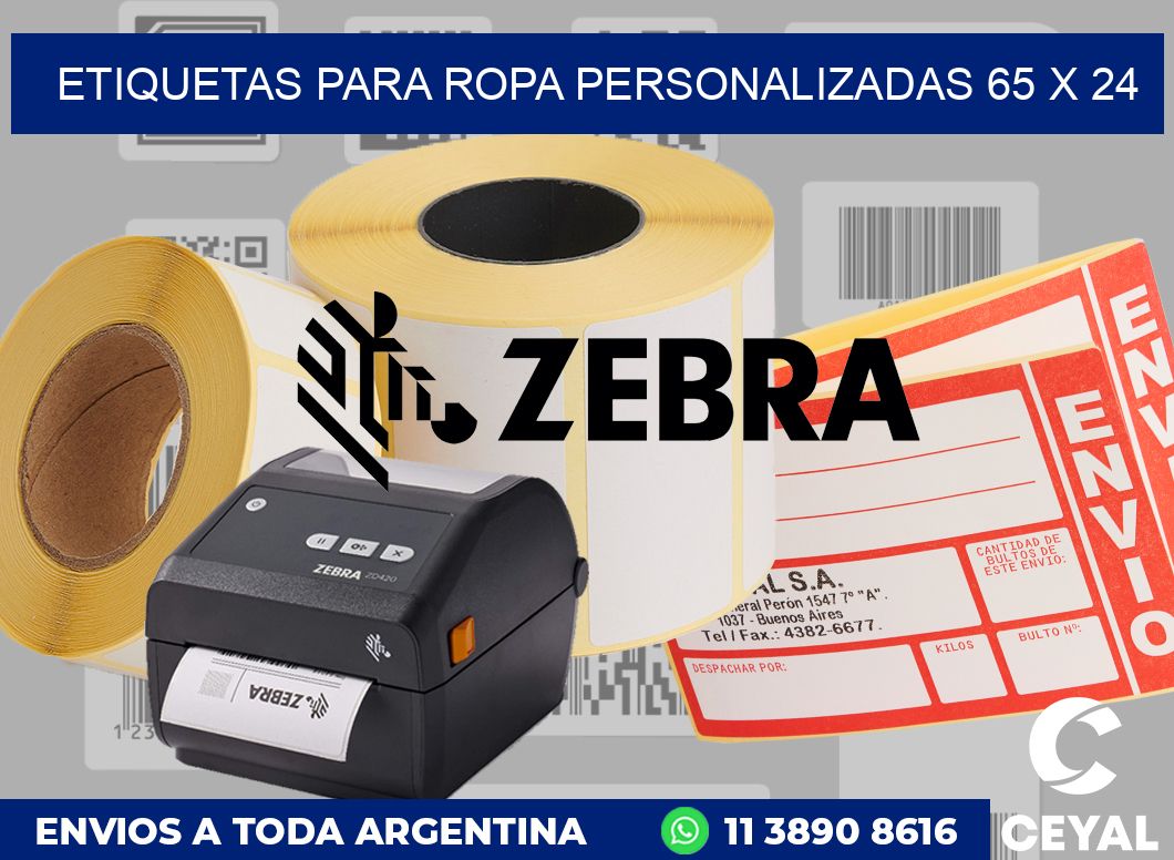 etiquetas para ropa personalizadas 65 x 24