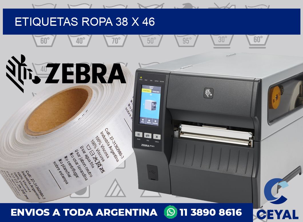 etiquetas ropa 38 x 46