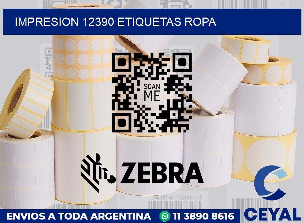 impresion 12390 etiquetas ropa