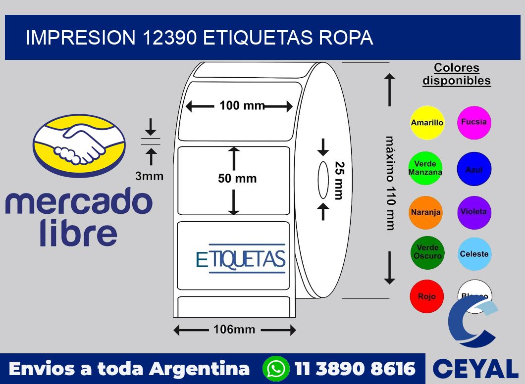 impresion 12390 etiquetas ropa
