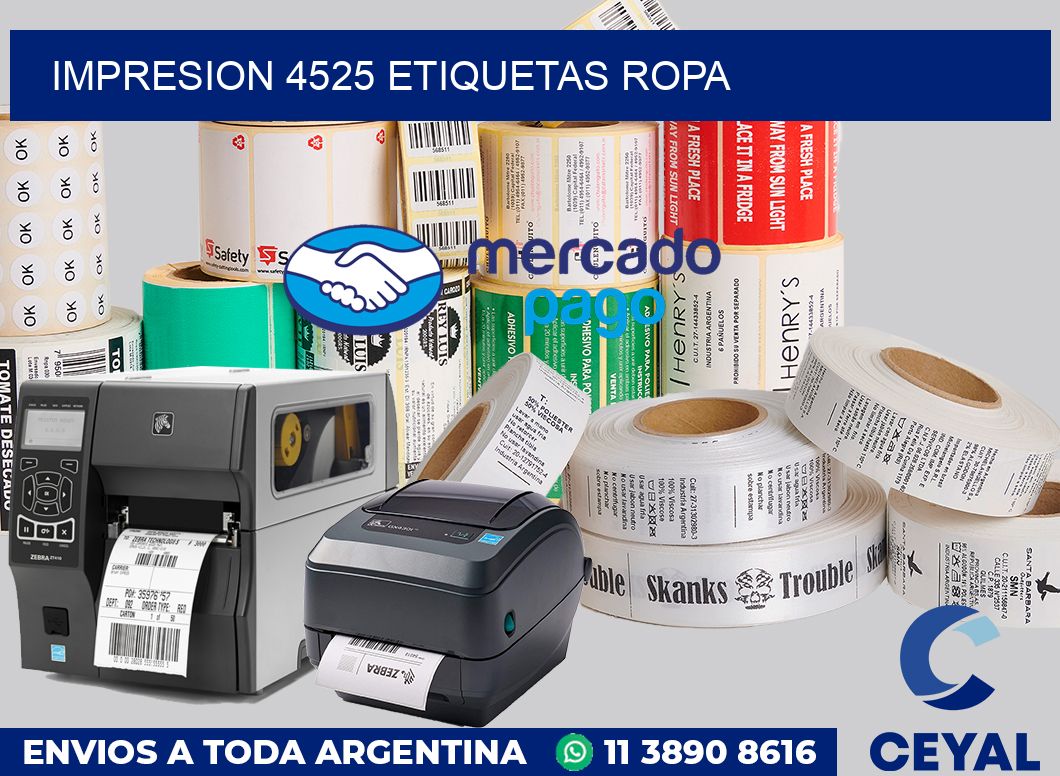 impresion 4525 etiquetas ropa