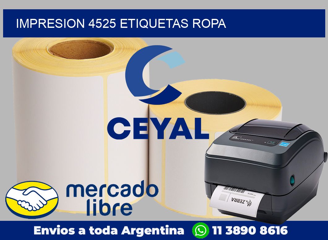 impresion 4525 etiquetas ropa