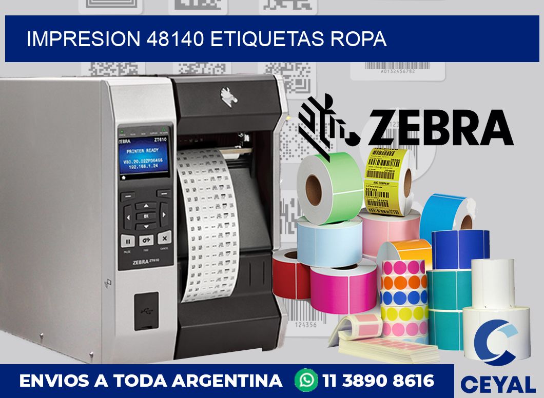 impresion 48140 etiquetas ropa