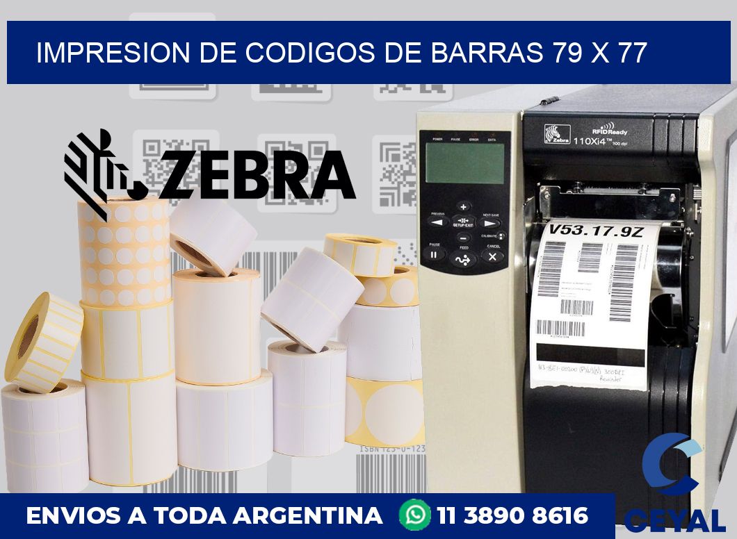 impresion de codigos de barras 79 x 77